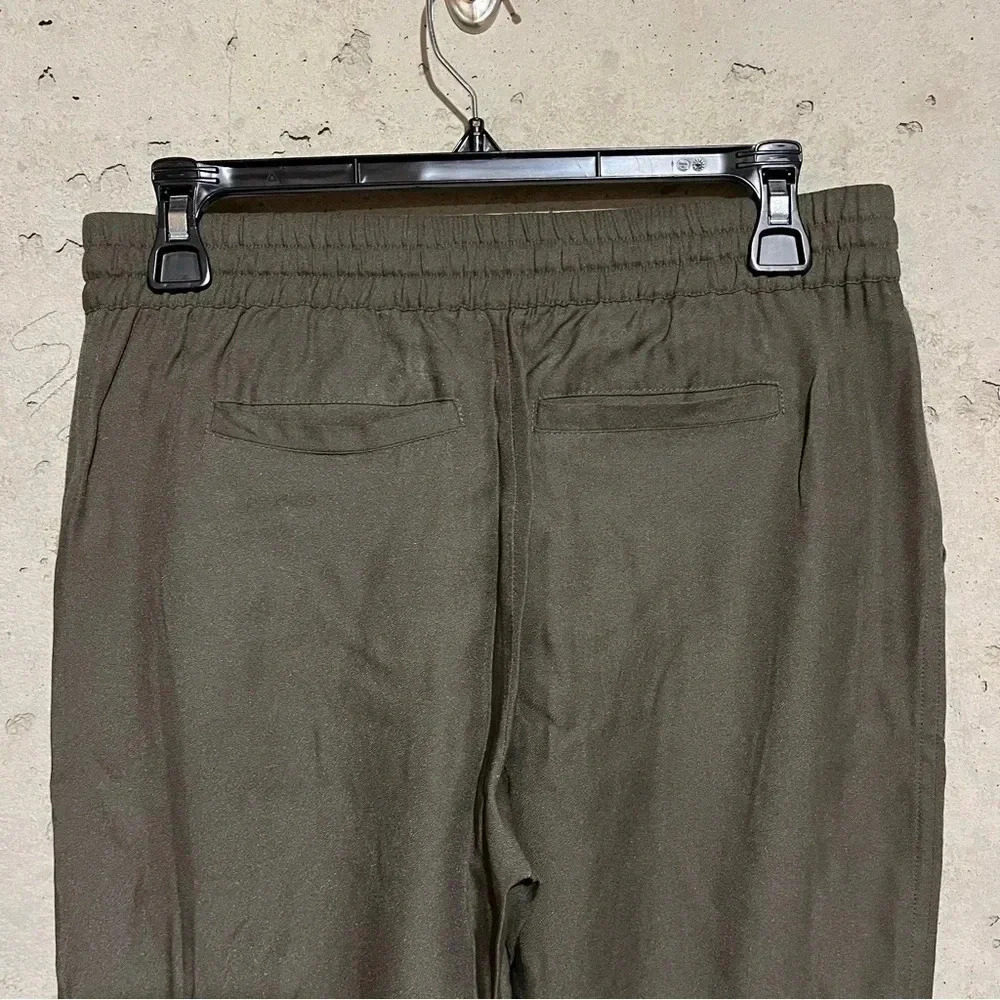 Joie Womens  Size Small Green Drawstring Joggers Pants Silk Blend - Picture 4 of 9